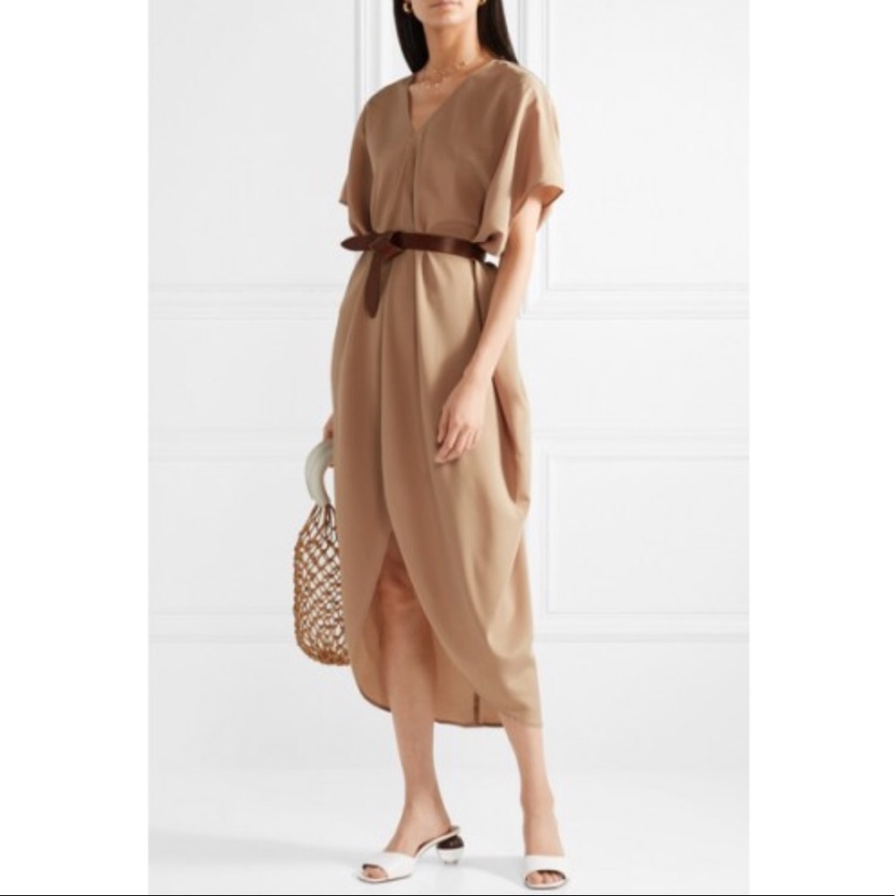 Hatch Collection Riviera Midi Dress in Latte